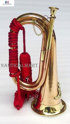 Solid copper bugle with - copper,
