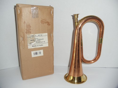 Vintage bugle copper plated - bugle,