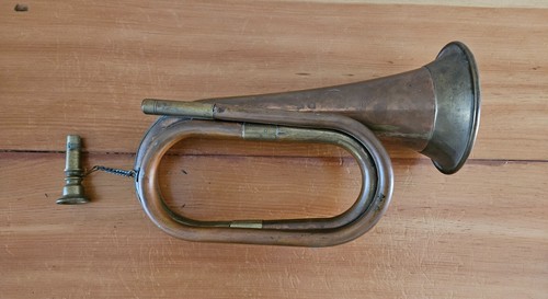 Vintage copper brass bugle - vintage,