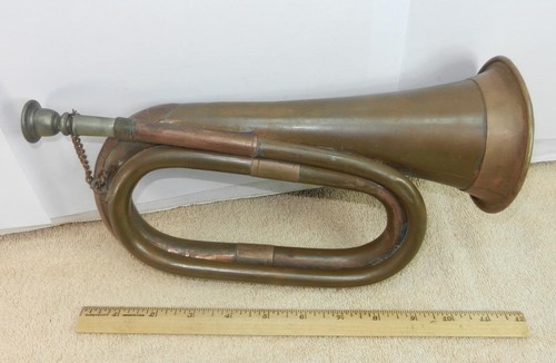 Vtg copper bugle military - vtg,