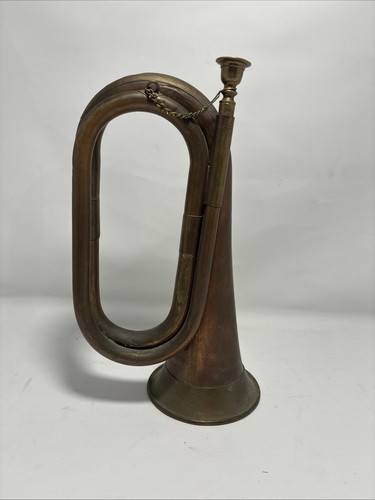 Vintage copper brass bugle - vintage,