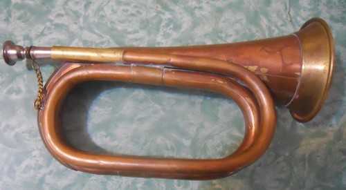 Brass and copper bugle - brass,